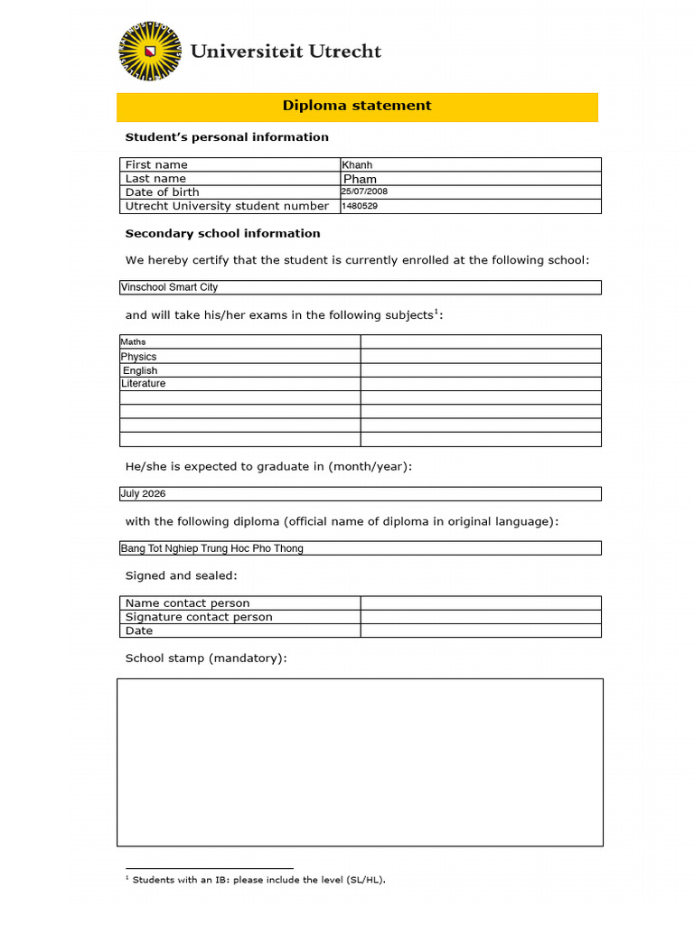 Student Diploma Certification Template | PDF