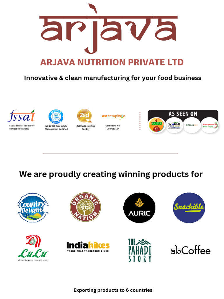 Arjava Nutrition: Premium Nut Butters & Snacks | PDF | Peanuts | Peanut ...