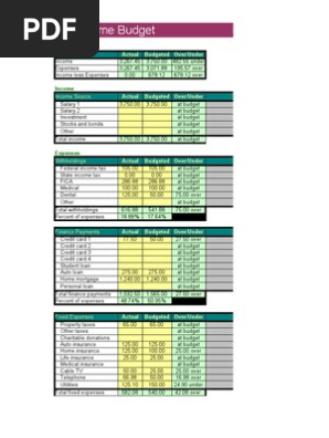 Monthly Budget Planner