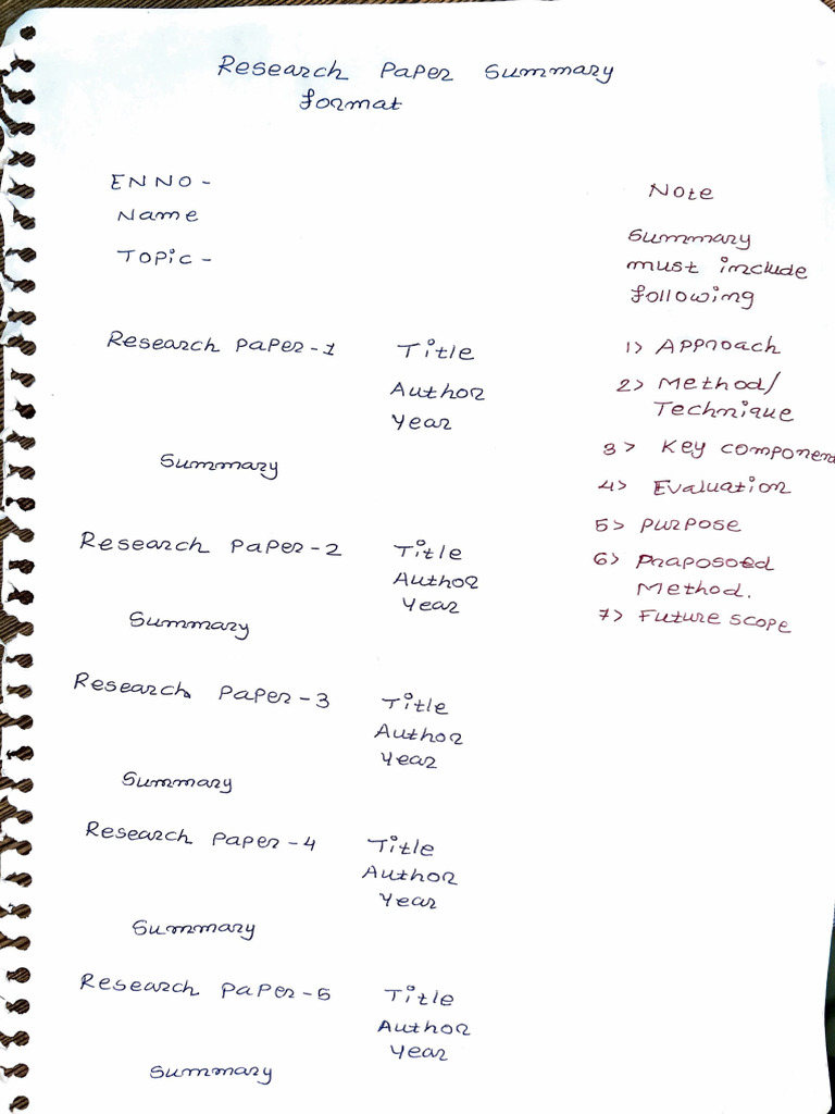Research Paper Summary Guide | PDF