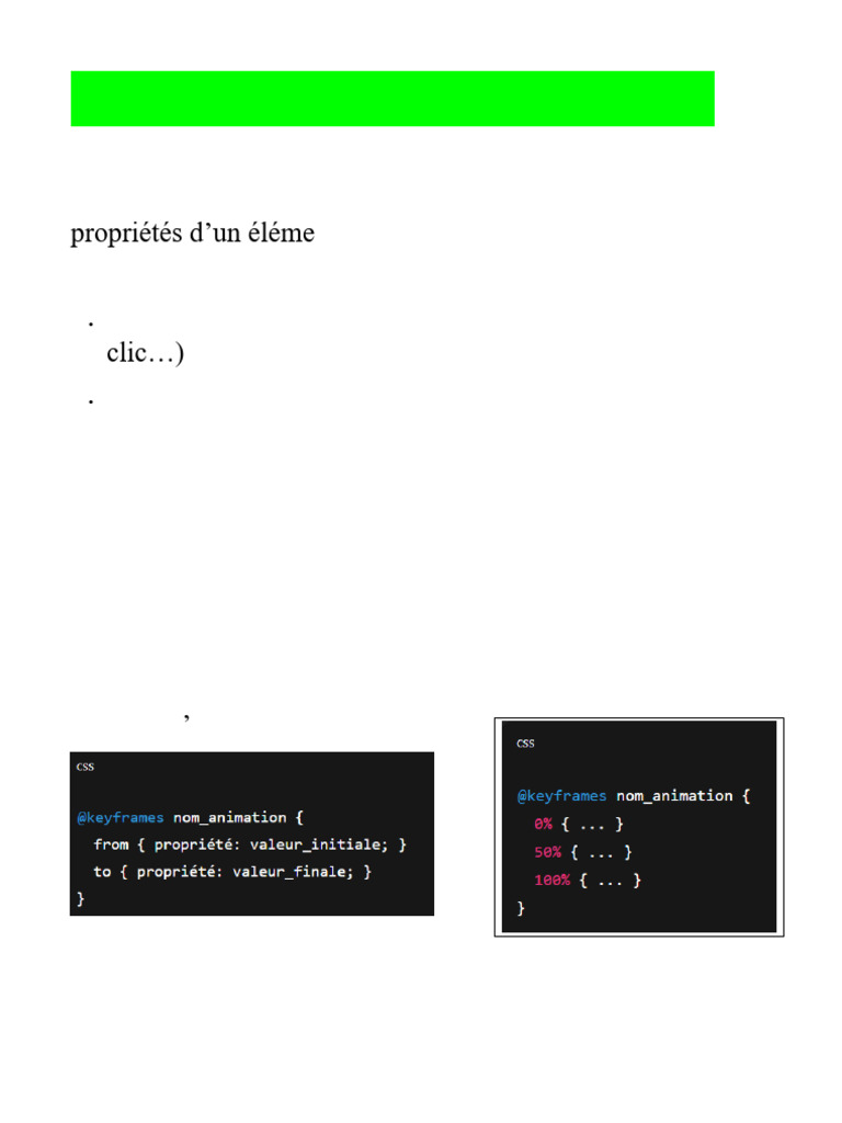 Animations CSS : transitions et keyframes | PDF | Programmation web ...