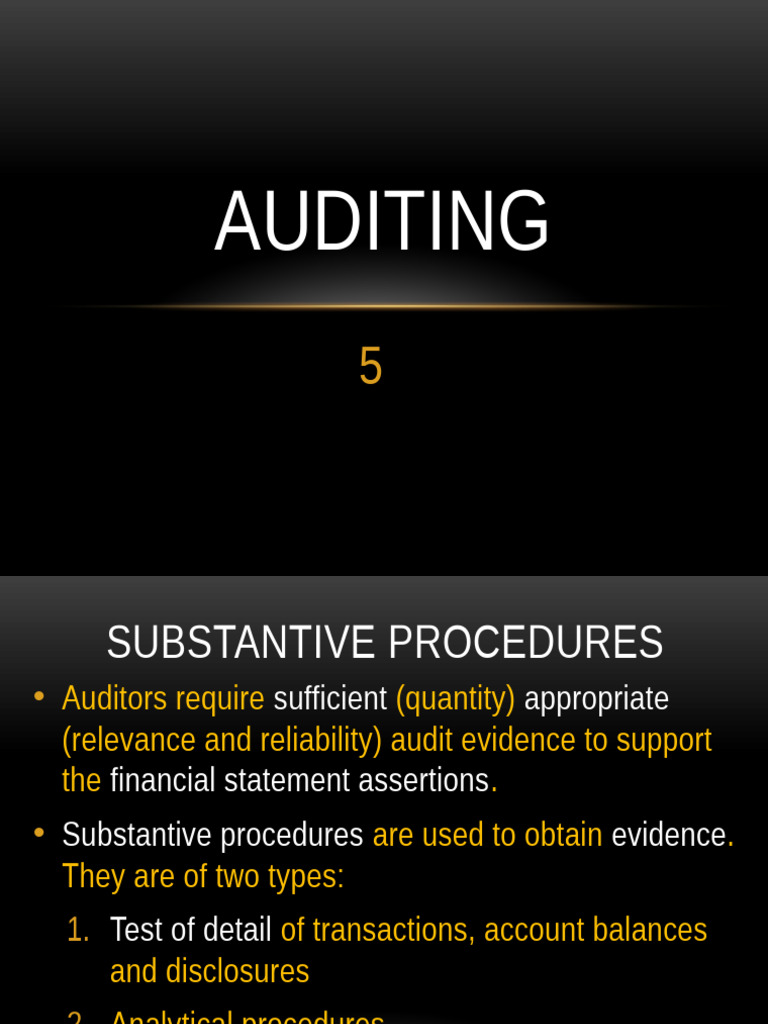 Substantive Audit Procedures Explained | PDF | Audit | Expense