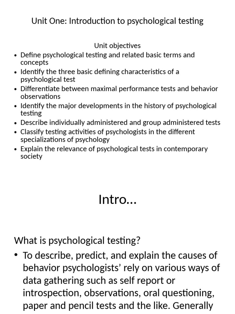 Introduction to Psychological Testing | PDF | Intelligence Quotient ...