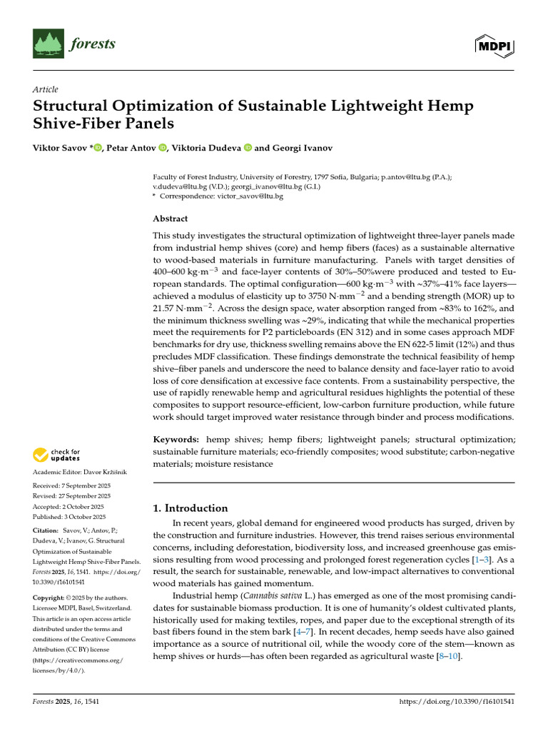 forests-16-01541 | PDF | Hemp | Composite Material