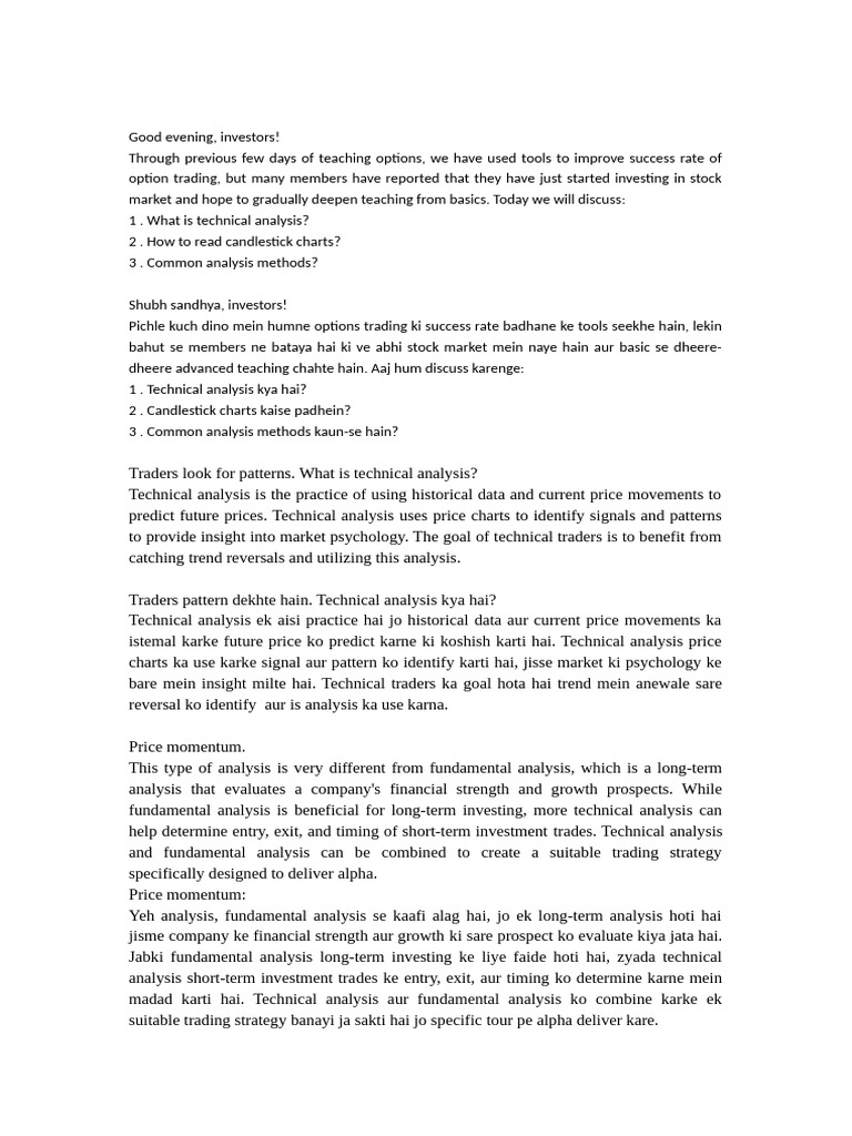 Candlestick Charting Techniques | PDF | Technical Analysis | Financial ...