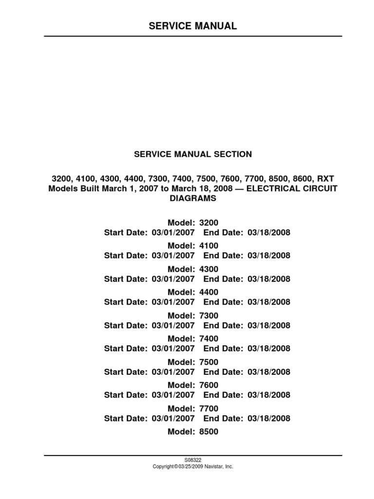 International Service Manual-ELECTRICAL CIRCUIT DIAGRAMS | Vehicle  Technology | Vehicles