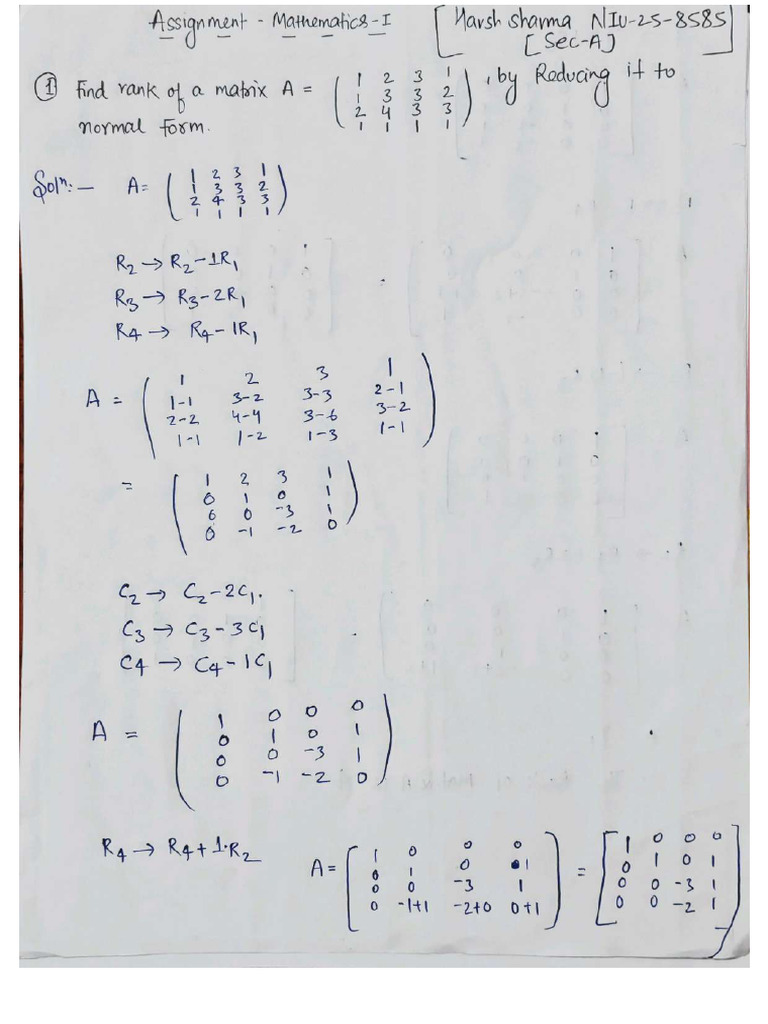 Assignment Maths Harsh Sharma - Compressed | PDF