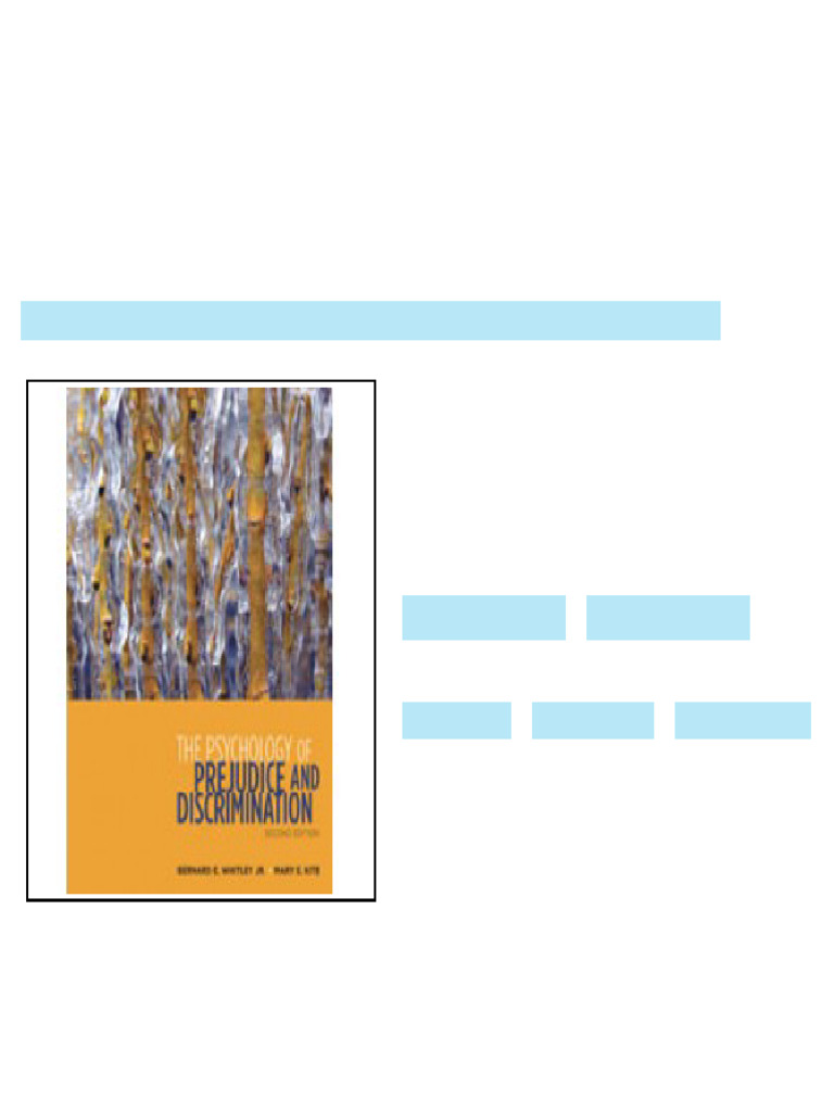 Solution Manual for The Psychology of Prejudice and Discrimination, 2nd ...
