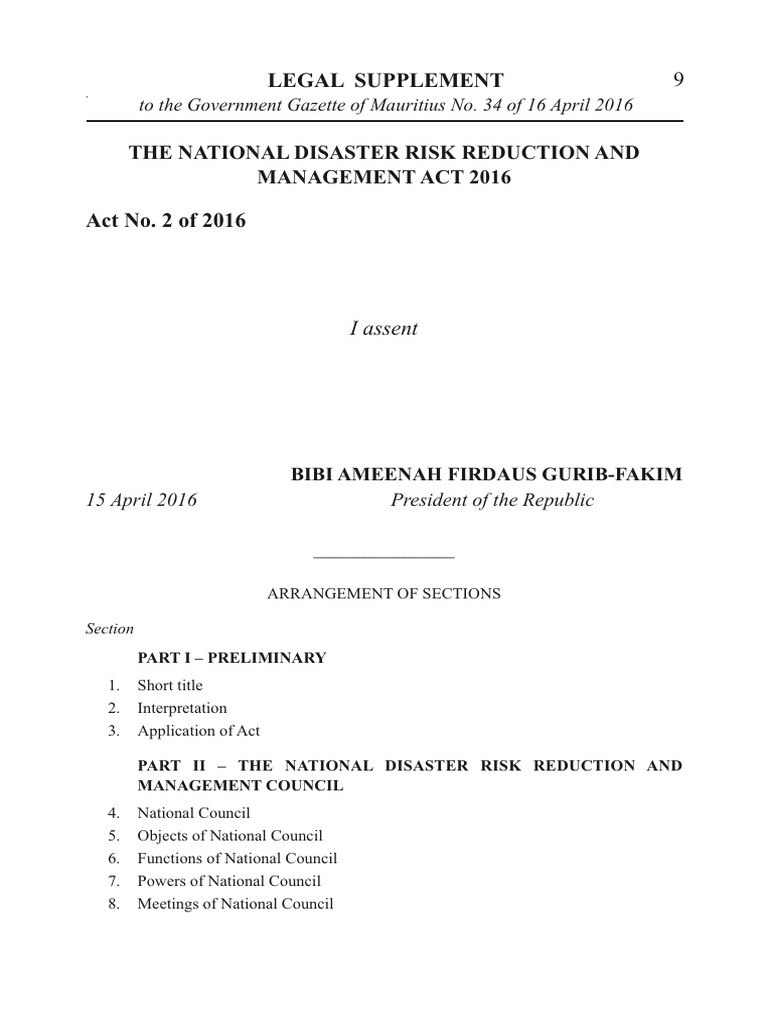 NDRRMC Act | PDF | Emergency Management | Disaster Risk Reduction