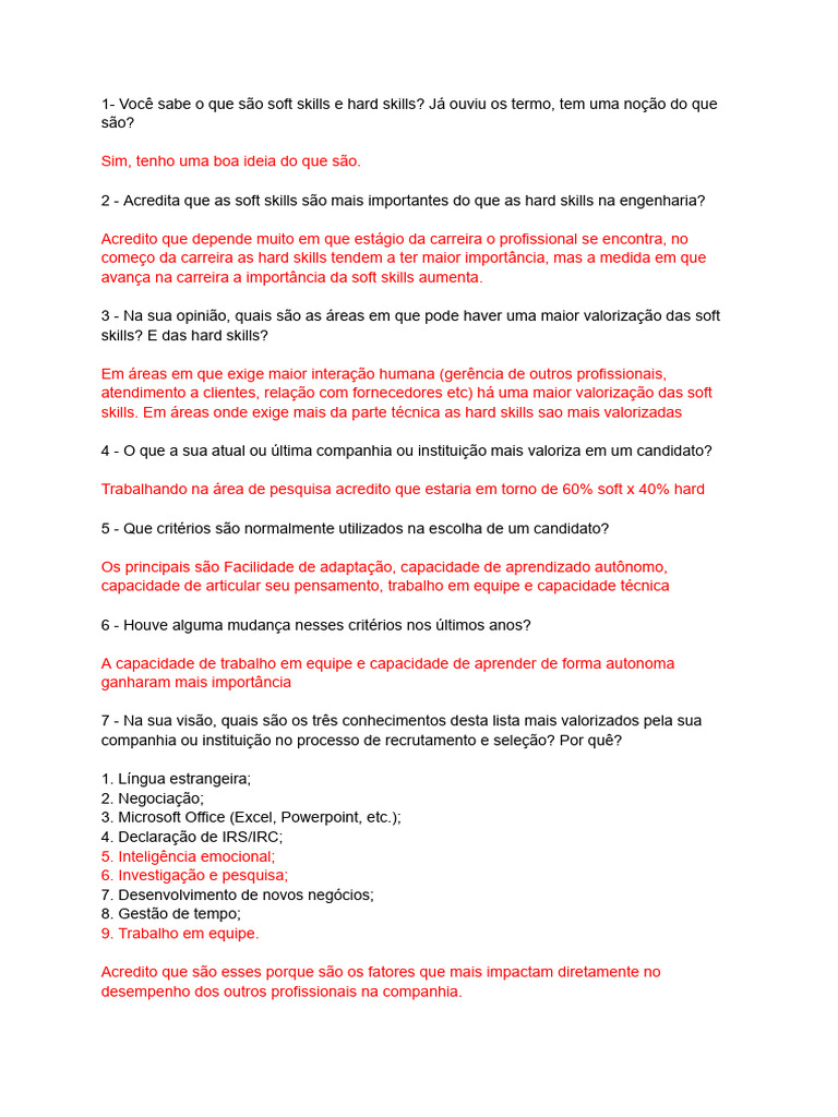 Importância de Soft e Hard Skills na Carreira | PDF