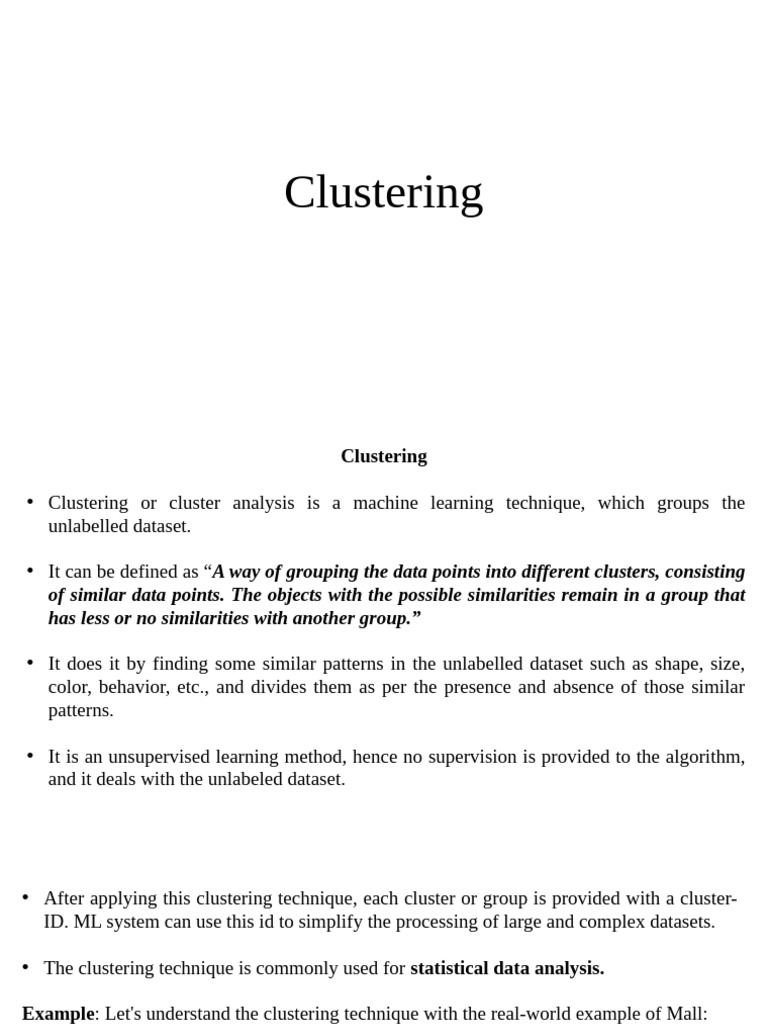 Understanding Clustering in Machine Learning | PDF | Cluster Analysis ...
