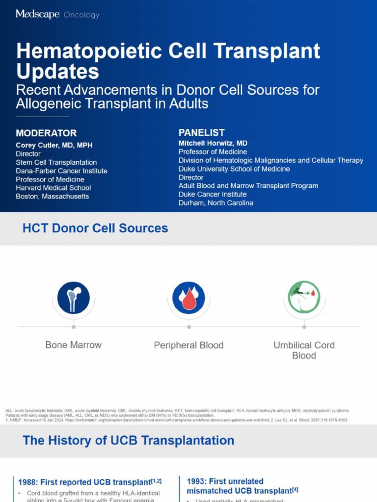Hematopoietic Cell Transplant Updates OCR | PDF | Hematopoietic Stem ...