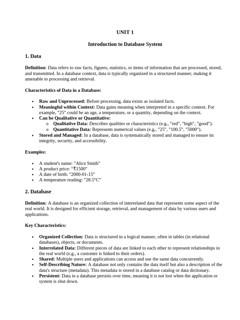 Introduction to Database Systems Overview | PDF | Databases ...