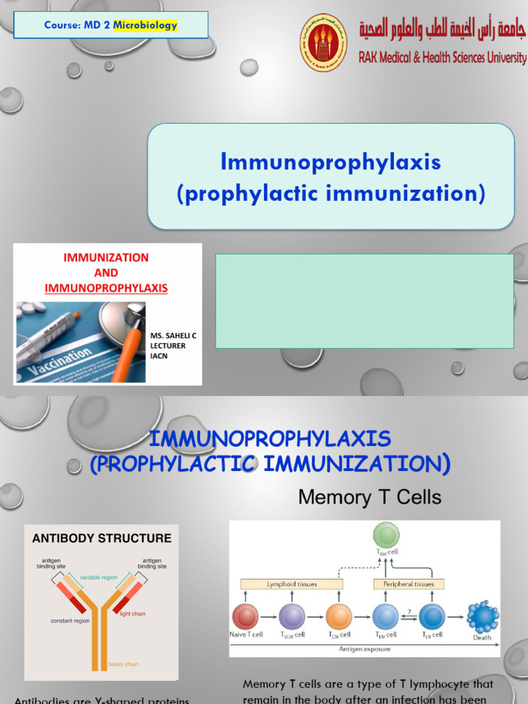 Immunoprophylaxis: Types and Mechanisms | PDF | Vaccines | Antibody