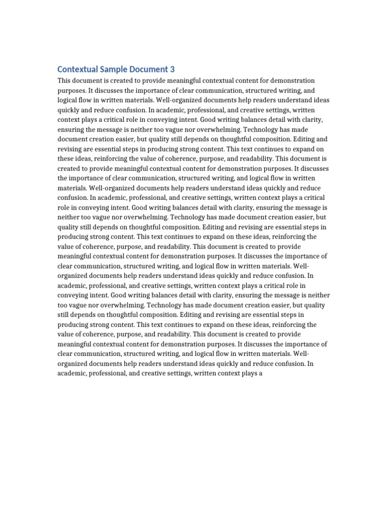 Context Document 3 | PDF | Editing | Communication