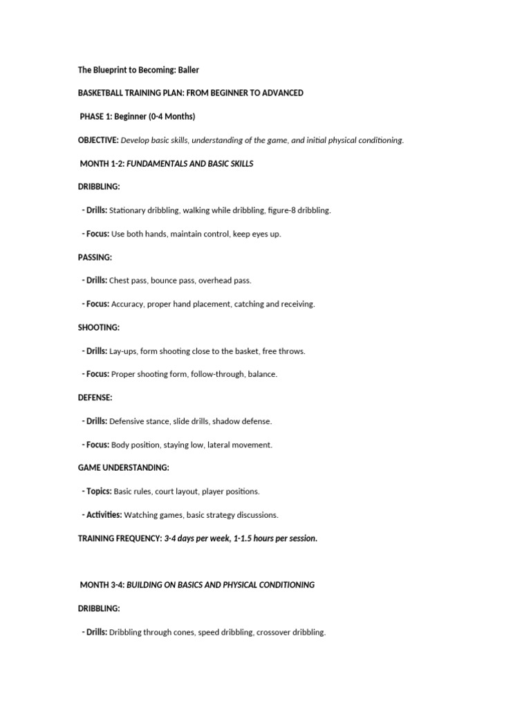 Comprehensive Basketball Training Guide | PDF | Strength Training ...