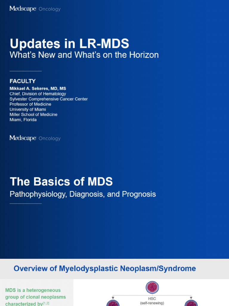 Advances in Myelodysplastic Syndromes | PDF | Hematopoietic Stem Cell ...