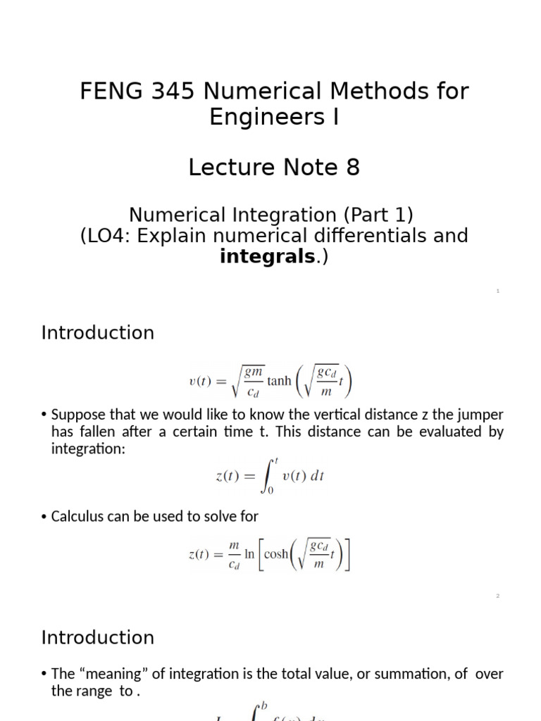 Numerical Integration Methods Explained | PDF | Integral | Polynomial