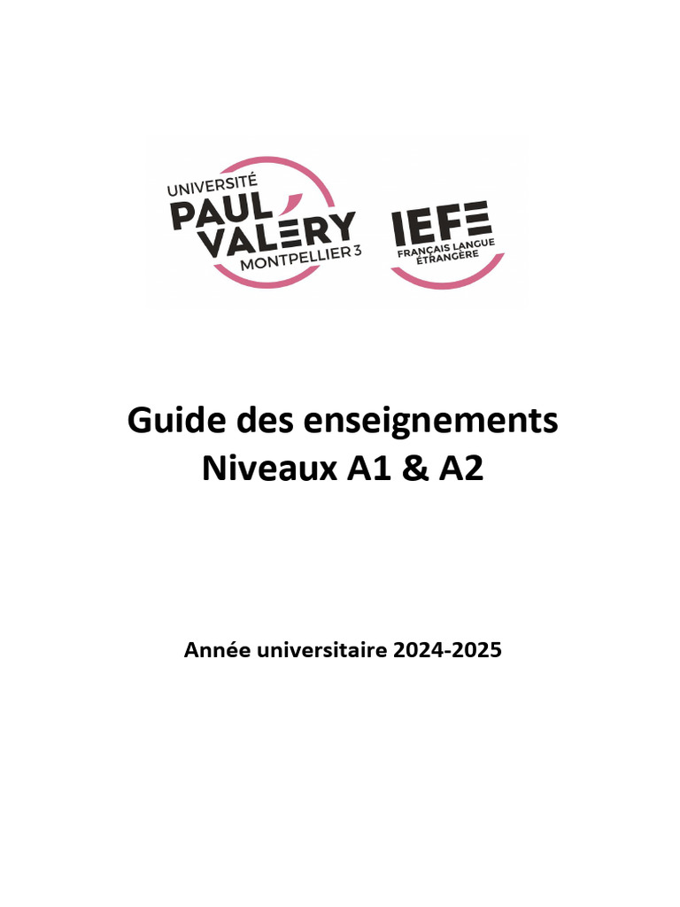 Guide de vie et d'enseignement A1-A2 | PDF | Phrase | Linguistique