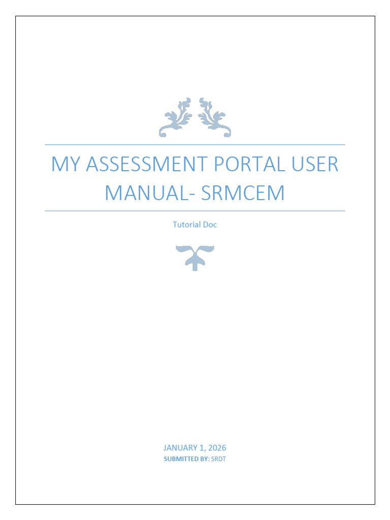 SRMCEM Assessment Portal User Guide | PDF