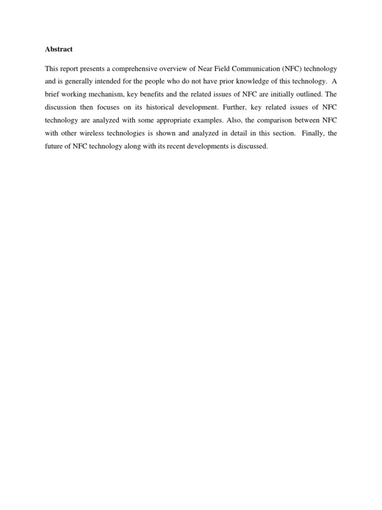 Overview of Near Field Communication (NFC) | PDF | Near Field ...