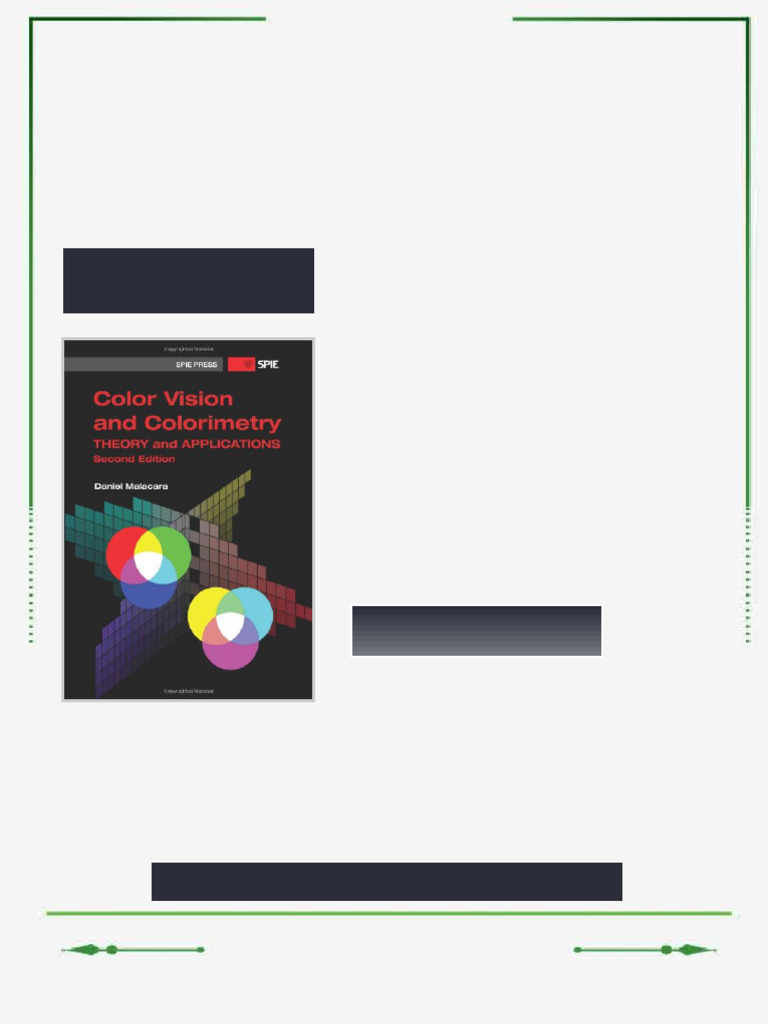 Color Vision and Colorimetry Theory and Applications 2nd Edition Daniel ...