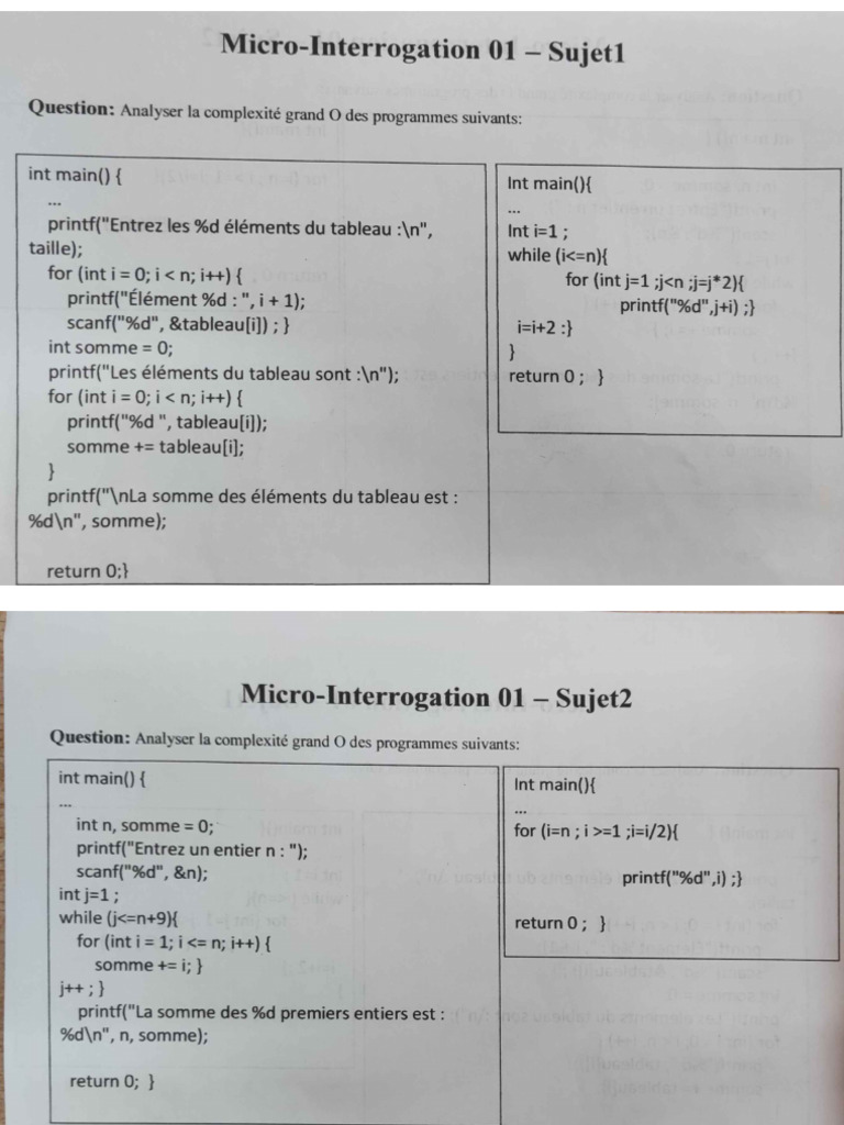 Test 1 I Algorithms & Complexity | PDF