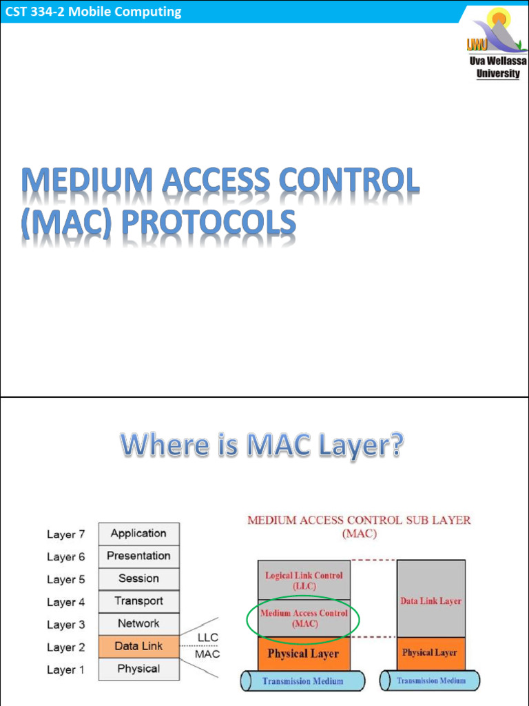 Mobile Computing: MAC Protocols Overview | PDF | Ieee 802.11 | Computer ...