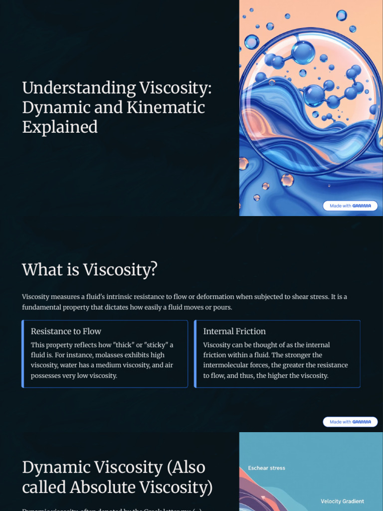 Understanding Viscosity Dynamic and Kinematic Explained | PDF