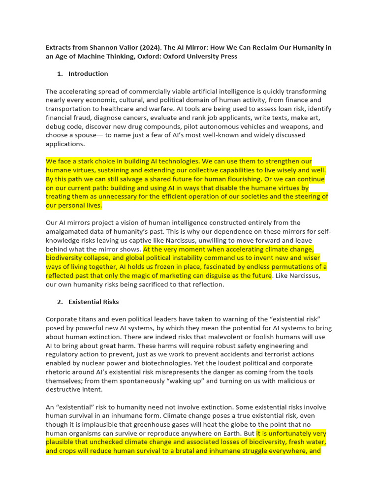 AI's Impact on Humanity and Values | PDF | Artificial Intelligence ...
