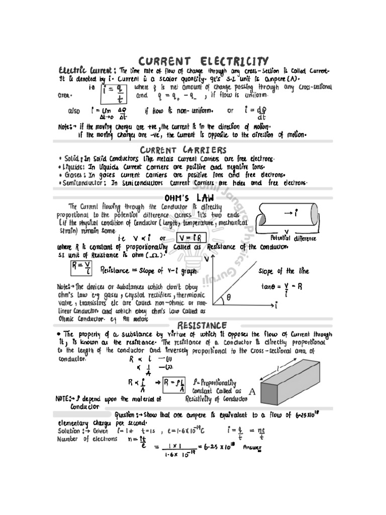 Current Electricity | PDF