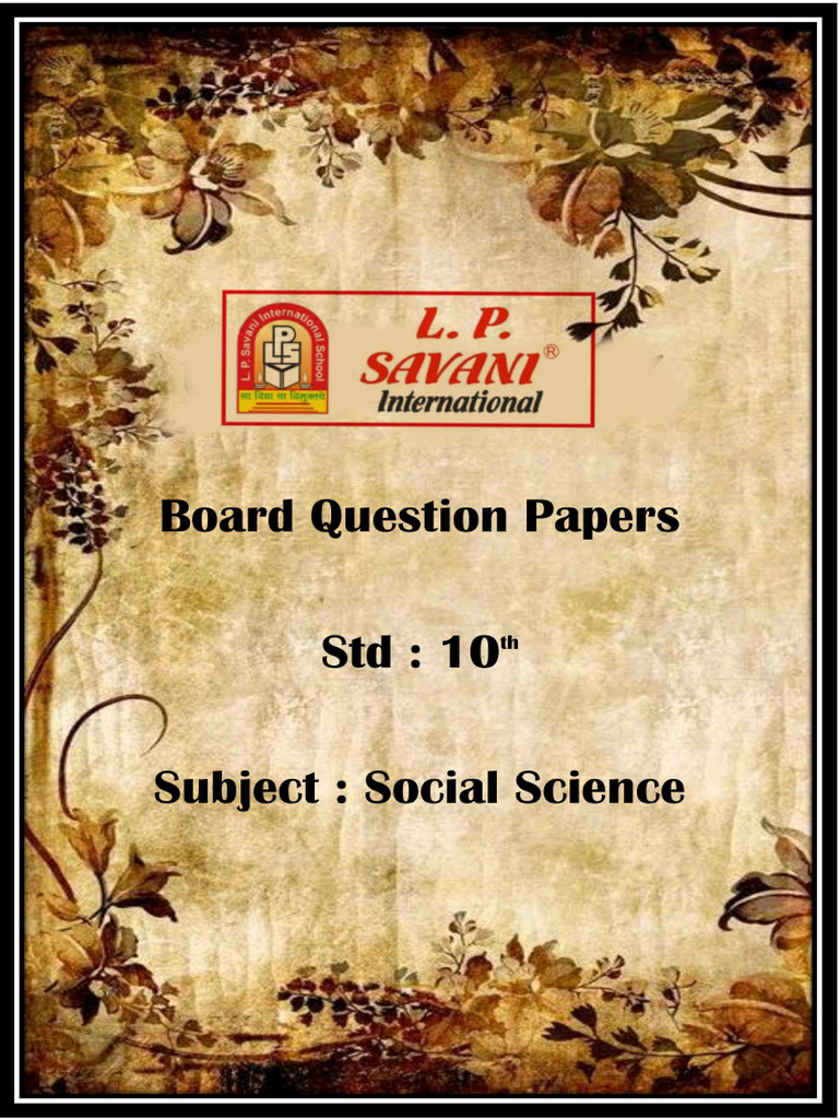 Board Papers - S.S | PDF