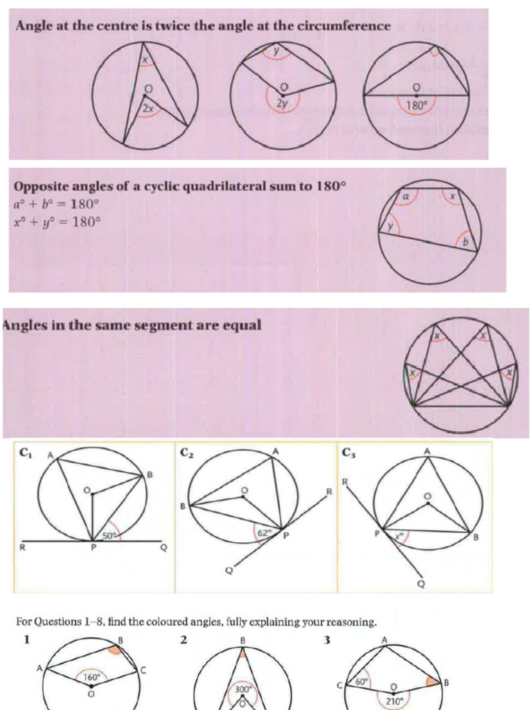Circle Exercises | PDF
