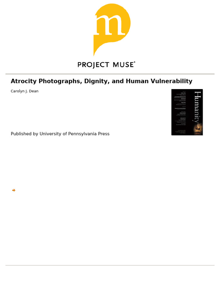 Atrocity Photography and Human Dignity | PDF | Dignity | Image