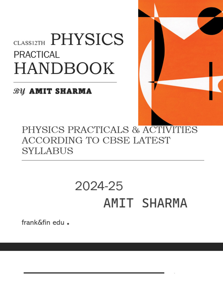 Class 12 Physics Practical Handbook | PDF | Electromagnetism ...