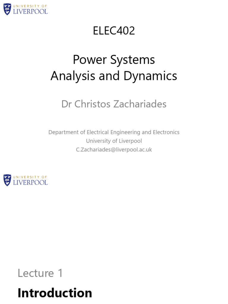 Power Systems Analysis Course Overview | PDF | Wind Power | Electricity ...
