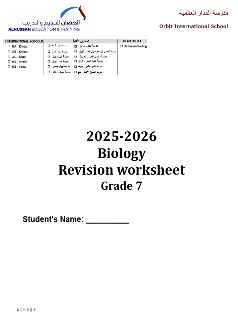 Bio Revision Sheet PDF | PDF | Respiratory Tract | Blood
