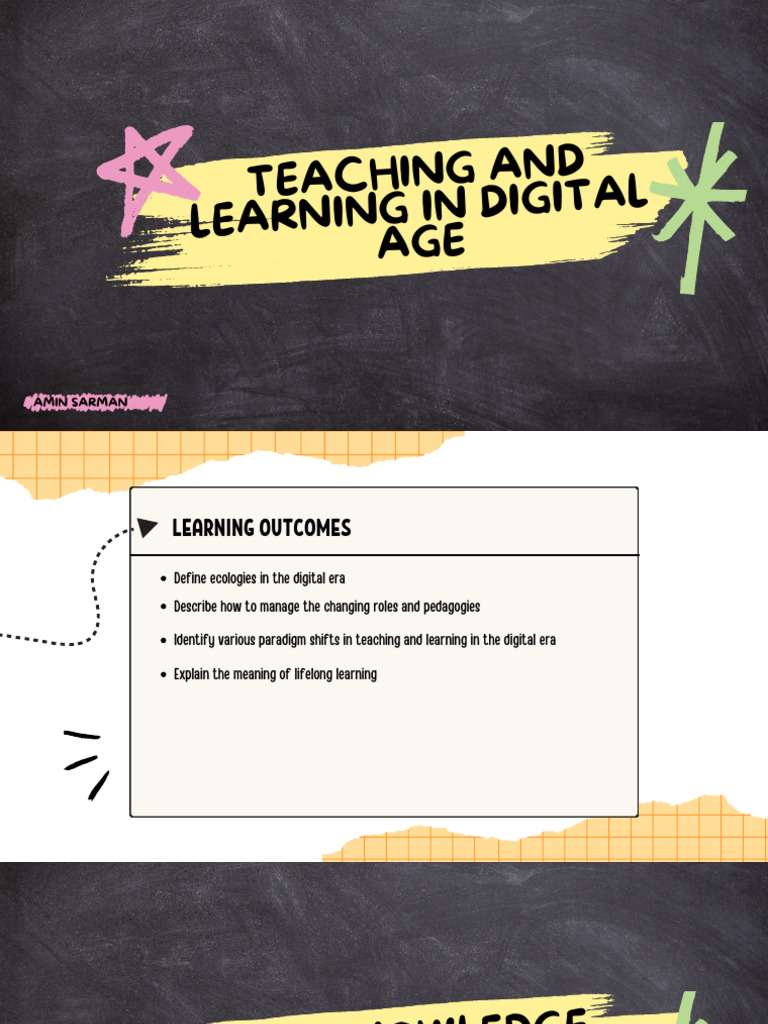 Digital Age Learning and Ecologies | PDF | Learning | Educational ...