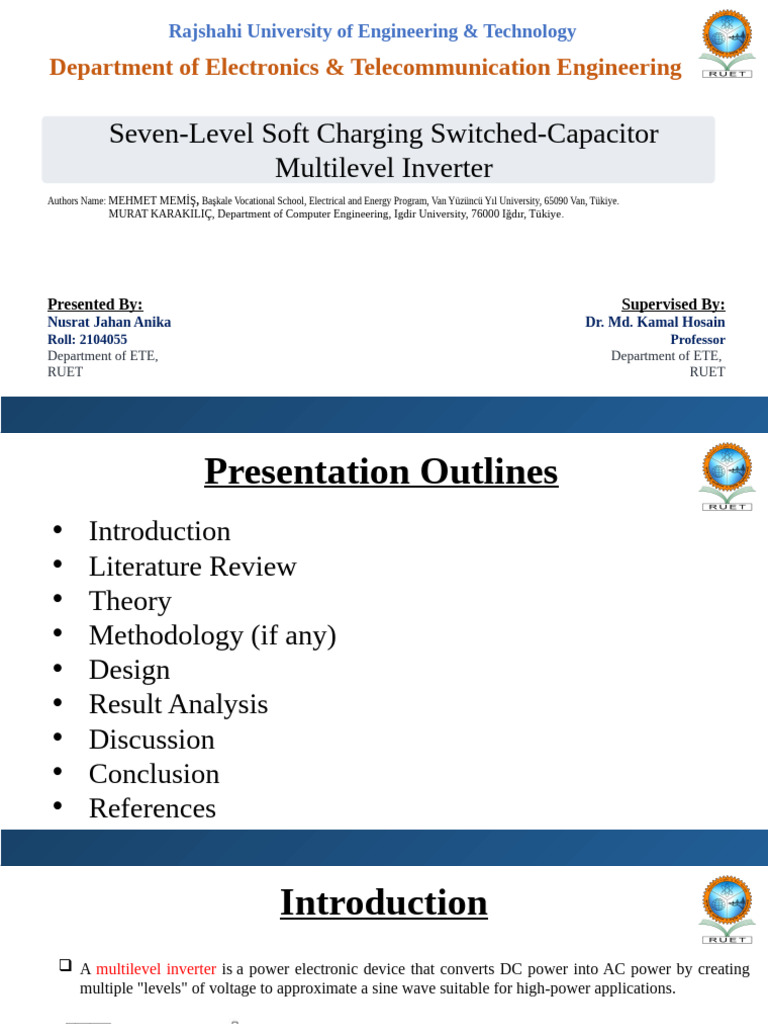 Seminar Presentation Template (Autosaved) | PDF | Power Inverter ...