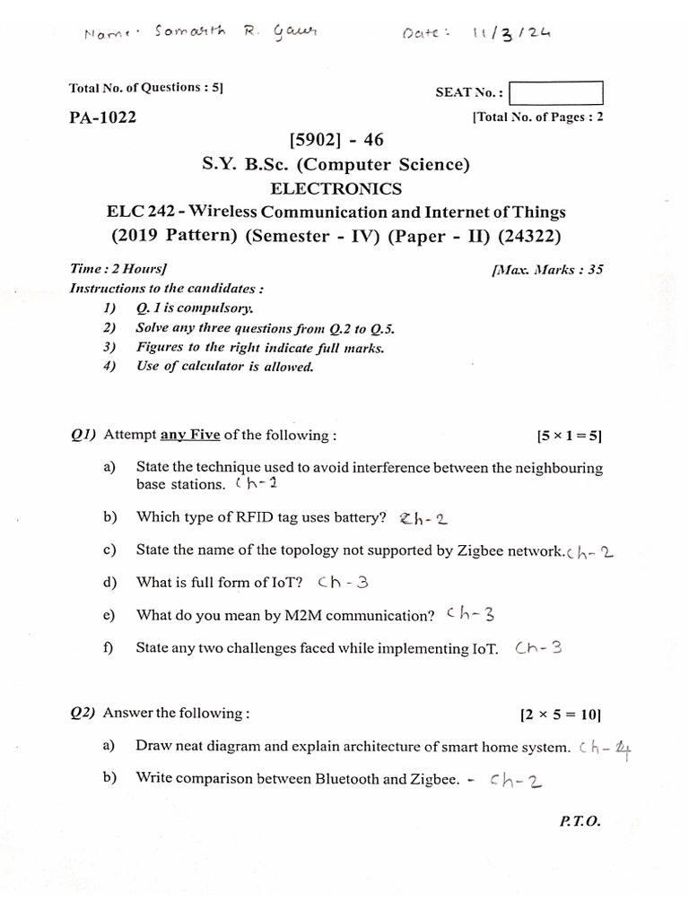 E 2 Question Paper | PDF