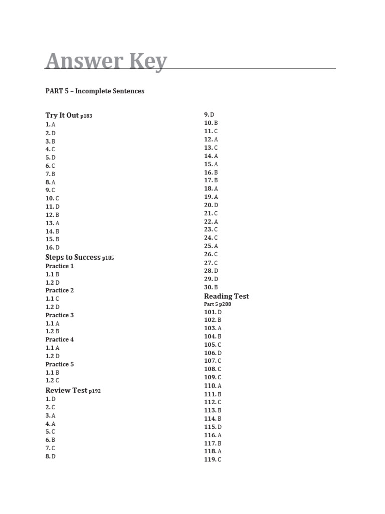 Answer Key for Practice Tests | PDF | Chess Theory | Chess