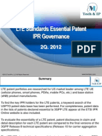 Lte Standards Essential Patent Ipr Governance: ©2012 Techipm, LLC All Rights Reserved