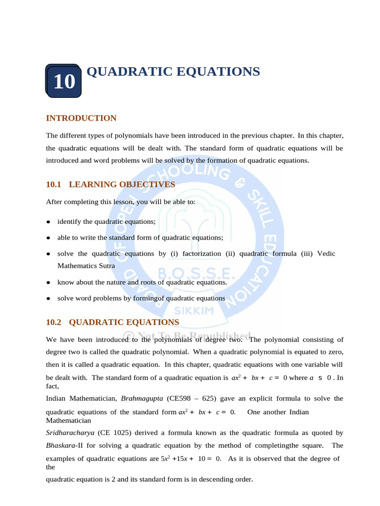 Understanding Quadratic Equations | PDF | Quadratic Equation ...