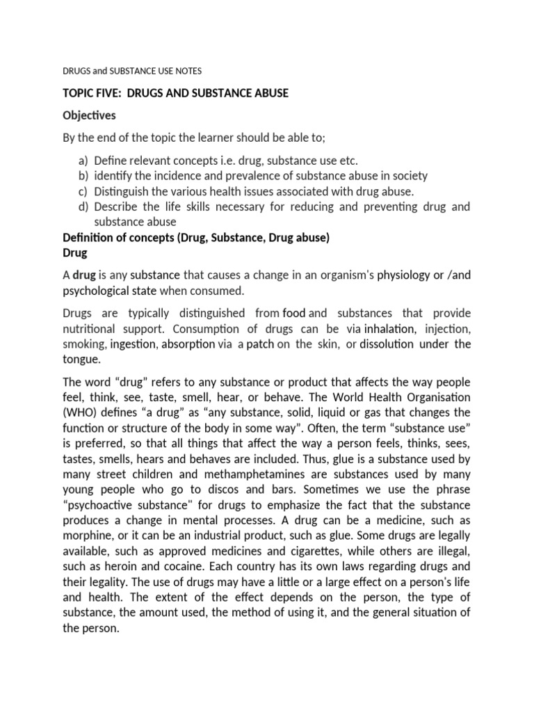 Understanding Drug Abuse and Its Impact | PDF | Drugs | Stimulant