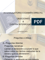 INTERROGATORIO O EXAMÉN DIRECTO, OBJECIONES & CONTRA INTERROGATORIO - Leonardo Moreno