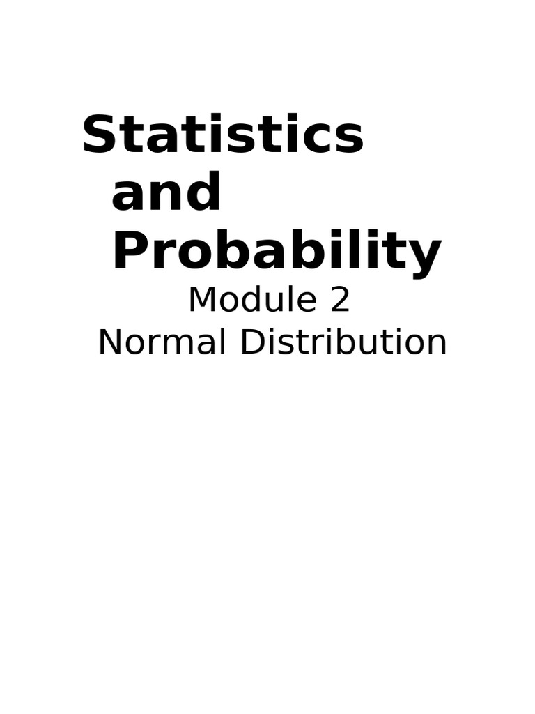SHS Statistics and Probability Q3 Mod2 Revised With Activity | PDF ...