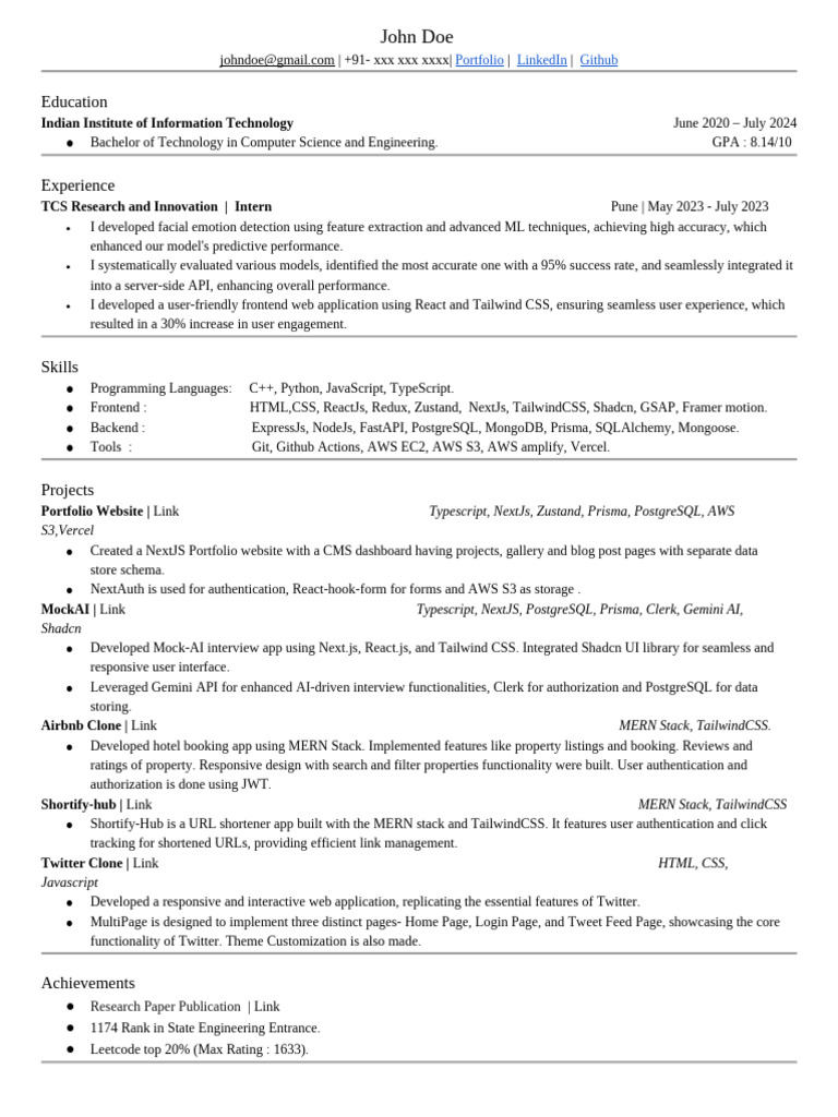 Saketh Ram Billa Resume Template | PDF | Computing | Software Engineering