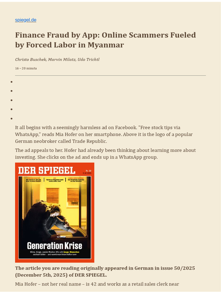 Myanmar's Forced Labor in Finance Scams | PDF | Google Play | Mobile App