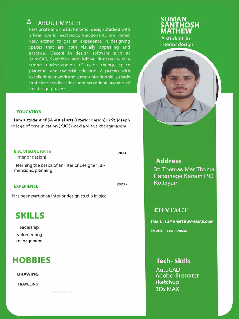 Interior Design Student Profile | PDF