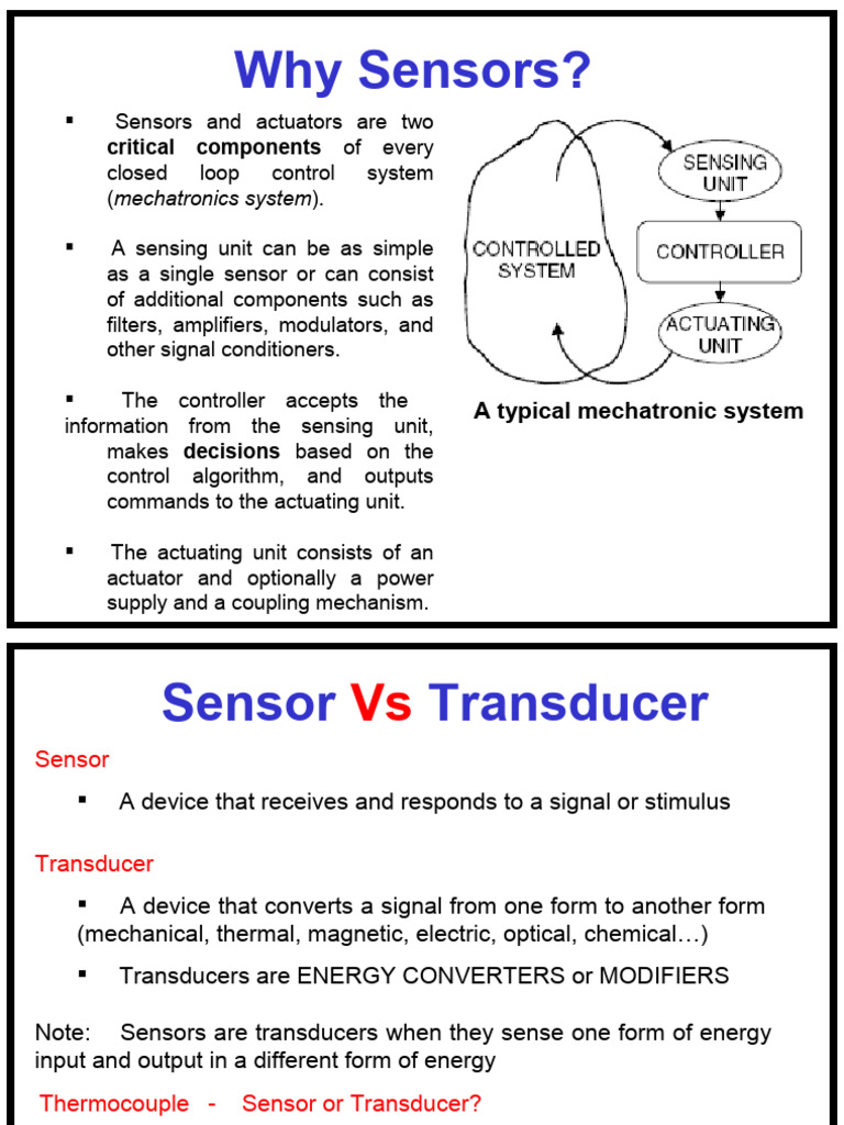 UNIT-1 Sensors and Its Types | PDF | Capacitance | Inductor